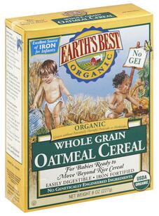 Earth'sBestOrganicWholeGrainOatmealCereal--8Oz