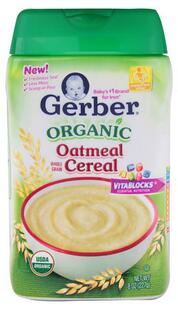 GerberOrganicOatmealWholeGrainCereal--8Oz