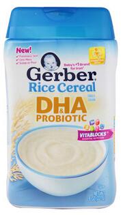 GerberRiceCerealDHA&Probiotic--8Oz