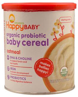 HappyBabyOrganicProbioticBabyCerealOatmeal--7Oz