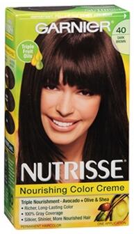 GarnierNutrissePermanentHaircolor,DarkBrown40DarkChocolate