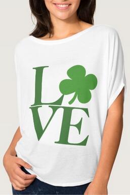 Pretty Green Shamrock Love Shirt