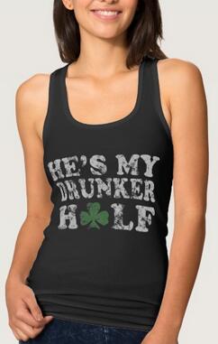 He's My Drunker Half St Patrick's Day Couples T Shirt