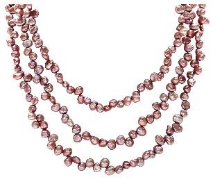 Raspberry Pearl Necklace