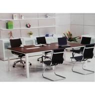 会议桌简约现代小型板式长方形办公桌6人-10人长条培训课桌椅组合