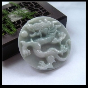 純天然緬甸a貨翡翠玉騰龍祥瑞掛件