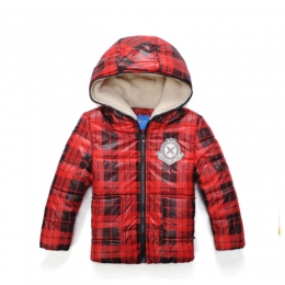 特步童裝氣質英倫風男童加厚棉服加絨連帽棉外套688325180056