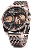 OulmUniqueWaterproofQuartzWatchWithDoubleMovtAnalogIndicateSteelWatchbandForMen