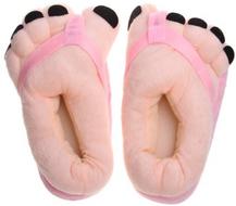 SoftPlushBigFeetPatternWinterSlippers