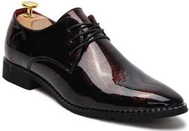 StylishPointedToeAndPatentLeatherDesignMen'sFormalShoes