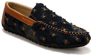 StylishSplicingAndDeminDesignMen'sCasualShoes