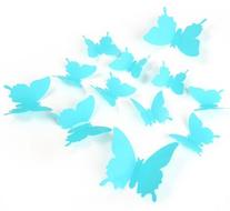 DIY3DButterflyWallStickersMirrorArtDecalPVCPaperForHomeShowcase-12Pcs