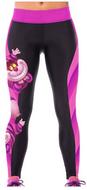 ChicCartoonPrintedColorBlockElasticBodyconYogaPantsForWomen