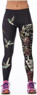 ActiveElasticWaistBirdAndSkullPrintSlimmingWomen'sPants