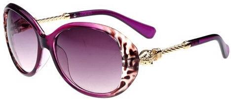 Chic Twill Alloy Splice Design Leopard Sunglasses For Women