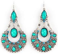 PairOfBohemianOpenworkWaterdropShapeEarringsForWomen
