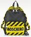 MOSCHINO摩斯基諾MoschinoCoutureMilanoBlack&YellowFabricBackpack