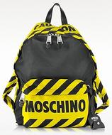 MOSCHINO摩斯基诺MoschinoCoutureMilanoBlack&YellowFabricBackpack