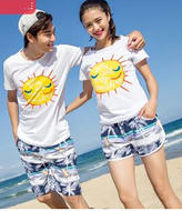 MorningDew-CoupleMatchingPrintSwimShorts