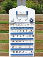 CreativeHomeDecorationMediterraneanStyleClassicWoodCalendarPerpetual