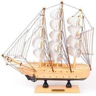 ClassicalHandmadeWoodenSailboatShapeDecorativeCrafts