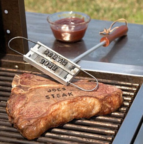 QualityPersonalitySteakMeatBarbecueBBQBrandingIron55LetterShapeMoldBakingTool