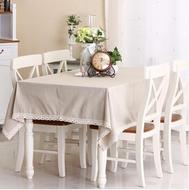 StylishSolidColorLinenCottonBlendDiningTableCloth