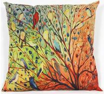 CartoonBirdPatternDecorativePillowcaseWithoutPillowInner