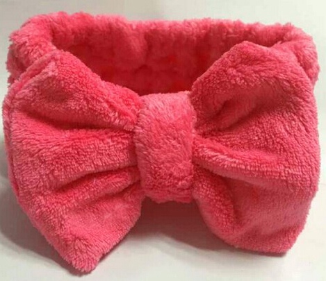 Chic Coral Fleece Bowknot Design Soft Bathing Headband