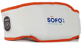 正品SOFO索弗sf-653美体塑身腰带震动按摩器材减肥腰带腹部燃脂甩脂机珍珠白