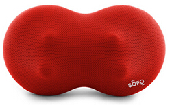 新款升级SOFO索弗sf-600肩颈按摩枕家用车载两用按摩垫泰式开背机电动按摩器枚红色