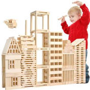 酷漫居益智玩具系列实木建筑棒(适合3岁以上使用)