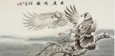 【已售】河南美協(xié)魏永超四尺工筆畫《大展鴻圖》作者官網(wǎng)