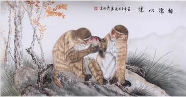 河南美協(xié)郭鳳麗四尺工筆《相濡以沫》作者官網(wǎng)