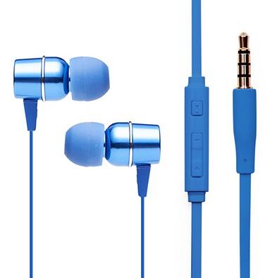 立体声高清耳机金属入耳式-蓝