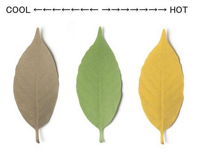 纸做的叶子也能变换出四季的色彩——LeafThermometer热敏变色叶