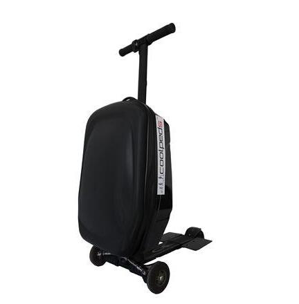 可变身电动滑板车代步——Coolpeds智能行李箱