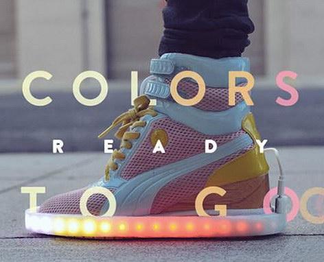 可根据行走速度调节颜色——鞋子LED智能灯带