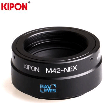 KIPON新品BaveyesM42鏡頭接E卡口NEX機身0.7倍減焦增光轉接環