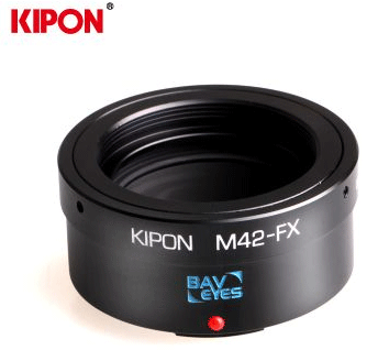 KIPONM42-FXBaveyesM42鏡頭接FUJIX機身0.7倍減焦增光轉接環