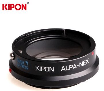 KIPON新品BaveyesALPA镜头接E卡口NEX机身0.7倍减焦增光转接环
