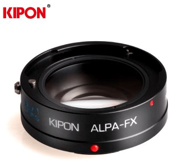 KIPONBaveyesALPA-FX阿帕镜头接FUJIX机身0.7倍减焦增光转接环