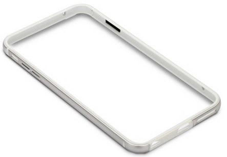 【特价超市】iPhone6 plus 保护壳 双色一体式金属中框 5.5”【银色】
