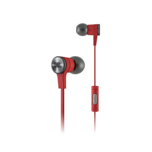 JBLE10红色入耳式线控耳机低频澎湃震撼