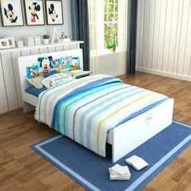 迪士尼E0级实木颗粒板米奇系列板式单床