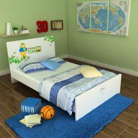迪士尼E0级实木颗粒板维尼驴友族1.2米板式单床(小套装)