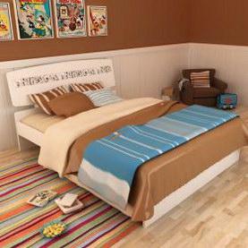 迪士尼 P2级中密度纤维板 漫画米奇 1.2/1.5米 彩色板式单床