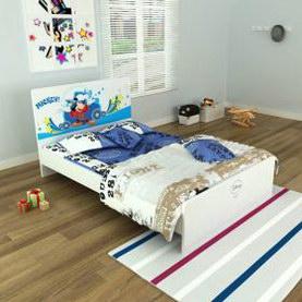 迪士尼E0级实木颗粒板米奇魔法师1.2米板式单床(小套装)