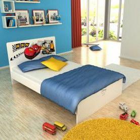 迪士尼E0级实木颗粒板汽车速度赛道1.2米板式单床(小套装)