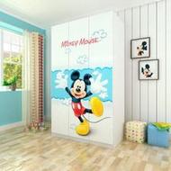 迪士尼E0级实木颗粒板米奇系列1.2米三门衣柜